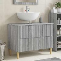 vidaxl mueble de lavabo para bano arnhem sonoma gris 82 x 41 x 59 cm