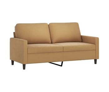 Sofá de 2 plazas - sofá de salón - sofá moderno terciopelo marrón 140 cm
