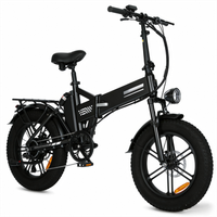 eggkin e20 bicicleta electrica plegable fat bike de 20 bateria de 48v 15ah negra