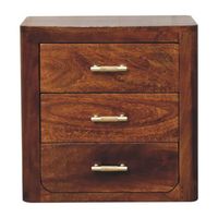 muebles de mesilla de noche de madera maciza artesanales luca chestnut