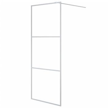 Mampara De Ducha Vidrio Esg Transparente Plateado 80x195 Cm Vidaxl