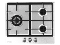 placa de gas - infiniton gas-320wb 3 zonas gas butano 60 cm inox