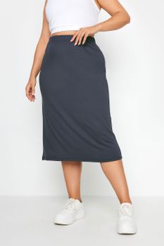 Yours Falda Tubo Gris Oscuro, Mujer Curvy Y Tallas Grandes, Yours