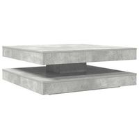 mesa de centro giratoria 360 grados gris hormigon 90x90x345 cm vidaxl
