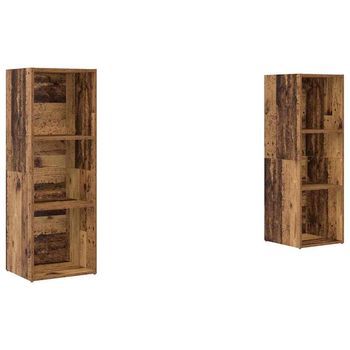 Conjunto De Mueble De Tv 2 Uds | Mueble De Salón | Gabinete De Tv Madera Vieja 107 X 35 X 37 Cm