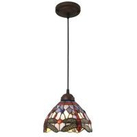 colgante tiffany 1l cristal original - estilo vintage