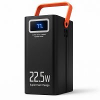 power bank klack 100000mah 225w 4xusb-a usb-c lightning microusb linterna led pantalla digital