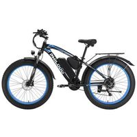 bicicleta electrica de montana philodo h7 pro 26 neumaticos anchos 840 wh negro y azul