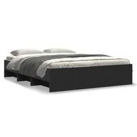 estructura de cama madera de ingenieria negra 150x200 cm vidaxl