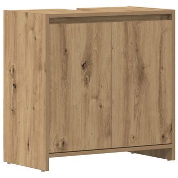 Mueble De Lavabo De Baño | Armarios Baño Madera Roble Artisan 60x33x60 Cm