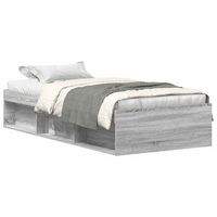 cama individual  cama para adultos  estructura de cama gris sonoma 90x200 cm
