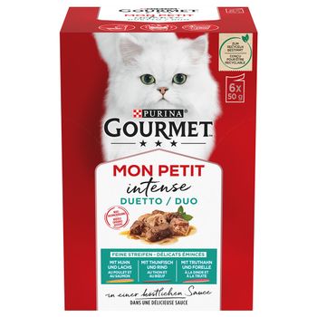 Purina Gourmet Mon Petit en sobres 48 x 50 g - Pack Ahorro - Mix de carne y pescado