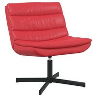 silla giratoria rojo 63 x 75 x 76 cm cuero sintetico vidaxl