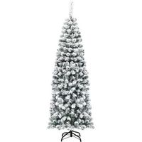 180cm arbol de navidad artificial nevado costway agujas de pvc de 500 puntas 180 cm