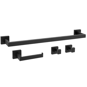 Juego De Colgadores De Baño Rea Rio Black