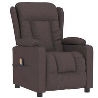 sillon de masaje electrico tela marron oscuro cfw166428