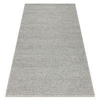 alfombra de lana tahar 99004g gris - tejida a mano bucle uniforme  200x290 cm