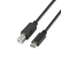 aisens a107-0053 cable usb usb 20 1 m usb c usb b negro