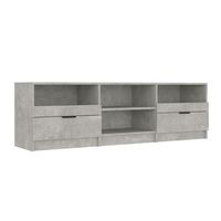 mueble de tv madera contrachapada gris hormigon 150x335x45 cm vidaxl