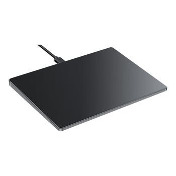 JOMAA Ratón con panel táctil con cable de aluminio ultradelgado con botón silencioso, trackpad multitáctil con cable USB-C para PC/portátil/escritorio