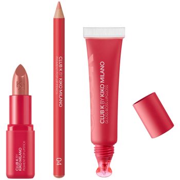 KIKO Milano Exclusive Club K Gloss Trio 14.6ml (Various Shades) - Rosy Nude