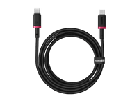 cable usb - baseus dura usb-c a usb-c 200 cm 100w carga rapida ultrarresistente negro y rojo