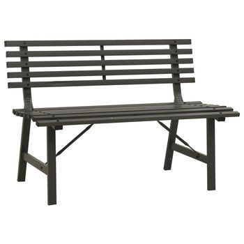 Banco De Jardín | Banco De Exterior | Silla De Jardín 110 Cm Acero Negro