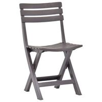 pack 2 uds sillas de jardin  silla de exterior  sillon plegables plastico color moca