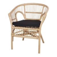 silla de ratan natural kelek - naturale - 81x61x62