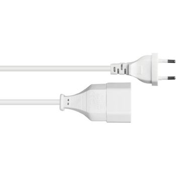 Cable de extensión Euro Varia Tipo C 0,2 m 0,75 mm² blanco