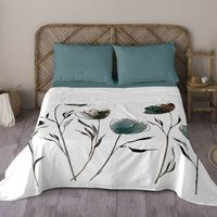 naturals - juego de sabanas estampadas 4 piezas cama 180 - algodon  incluye sabana encimera  2 fundas de almohada  1 sabana bajera - larisa v oscuro