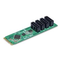 tarjeta de expansion startech 4p-sata-m2-adapter m2 pcie 30 6gbps 4x sata hot-swap