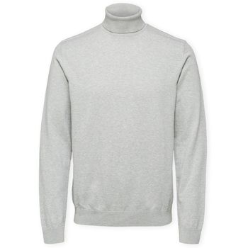Selected Jersey Noos Berg Roll Neck Knit - Light Grey Melange para hombre
