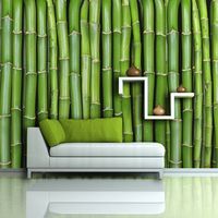 fotomural - una pared de bambu