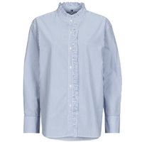 tommy hilfiger camisa poplin ruffle shirt para mujer