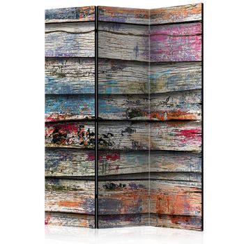 Biombo - Colourful Wood (135x172 Cm)