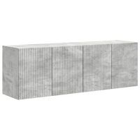 mueble de tv montado en la pared 2 uds gris concreto vidaxl