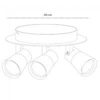 plafon de techo iris 3 luces