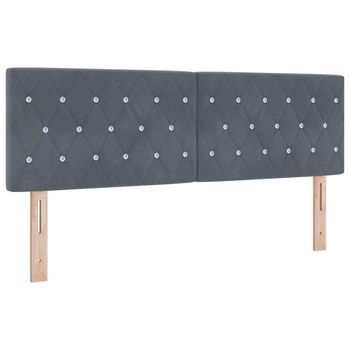 Cabecero Gris Oscuro 144 Cm Terciopelo Vidaxl
