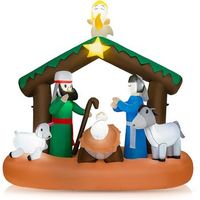 180cm decoracion inflable con 7 luces led costway 172 x 76 x 180 cm