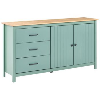 Aparador Escandinavo Con Estantes Y Cajones De Madera Sala De Estar Verde Leonora
