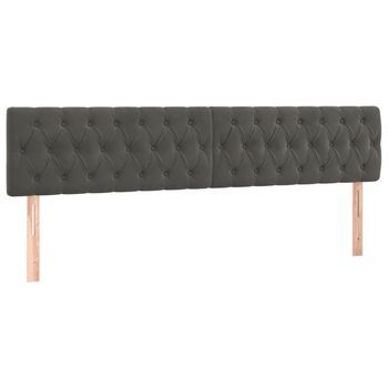Cabeceros Terciopelo Gris Oscuro 180x7x78/88 Cm Vidaxl