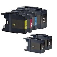 compatible multipack brother mfc-j6510dw printer ink cartridges 6 pack -lc1280xlbk