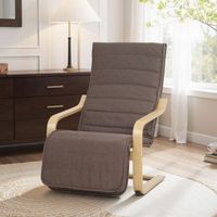 sillon de salon de abedul lino sintetico homcom 665x94x100 cm-marron