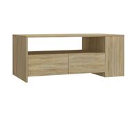 mesa de cafe - mesa de centro madera de ingenieria roble sonoma 102x55x42 cm