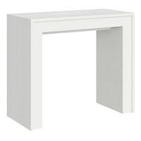 consola extensible 90x42198 cm efecto madera fresno blanco