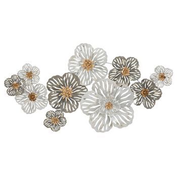Panel Decorativo 3d En Metal Multicolor Cm 140x10x74,5