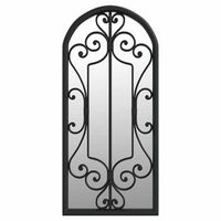espejo hierro negro para uso interior 100x45 cm vidaxl