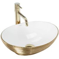 lavabo sobre encimera rea sofia brush gold