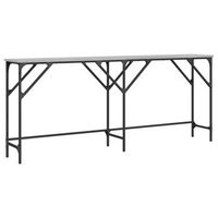 mesa consola madera de ingenieria gris sonoma 180x29x75 cm vidaxl